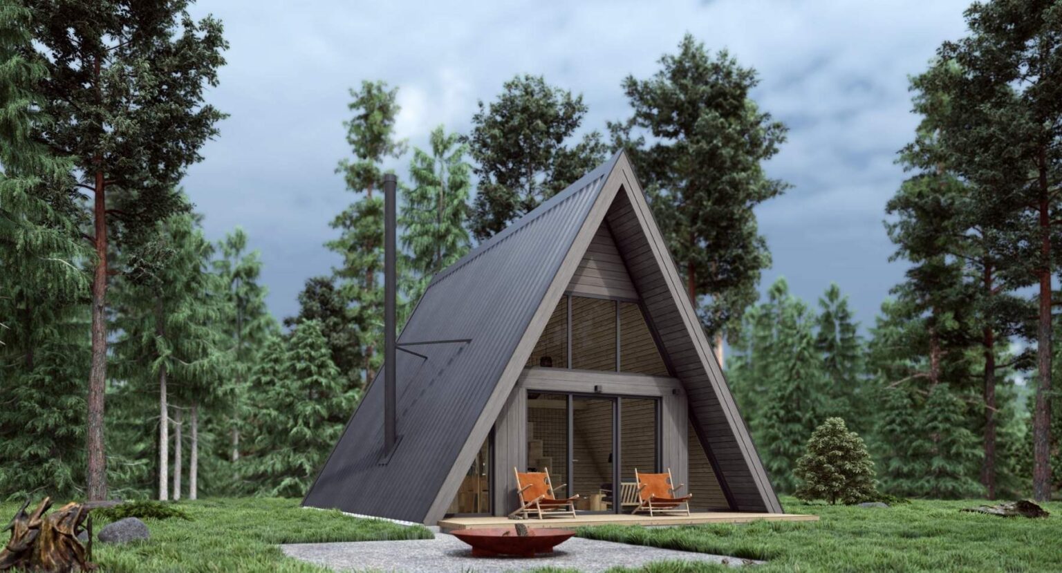 A-Frame Big Family Cabin - www.aframecabinbuild.com