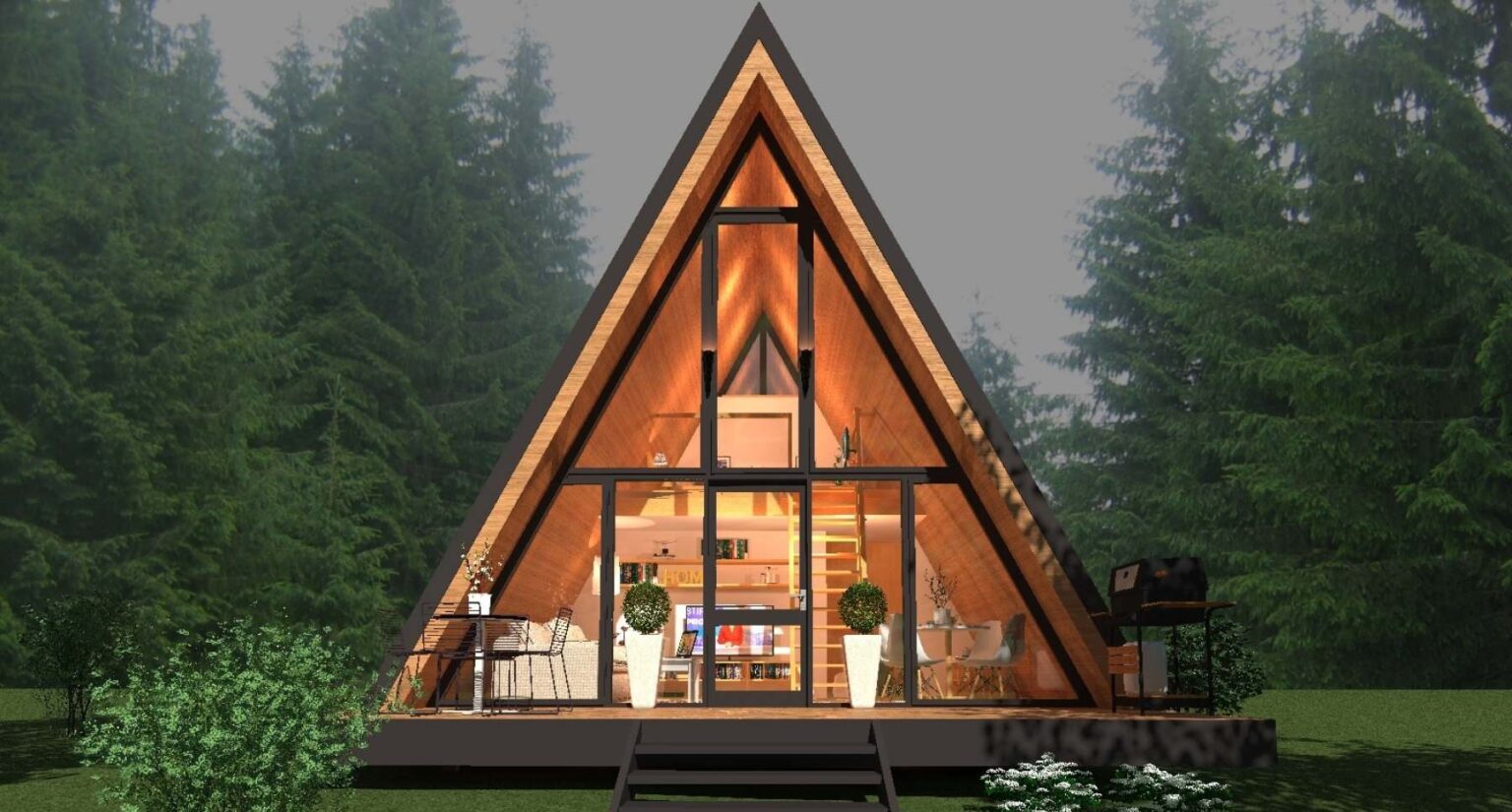 A-Frame Tourister's Cabin - www.aframecabinbuild.com