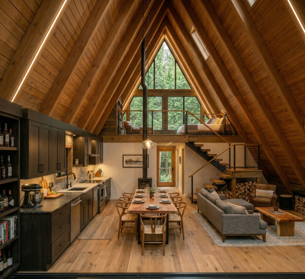 A-Frame Modern Family Cabin - www.aframecabinbuild.com